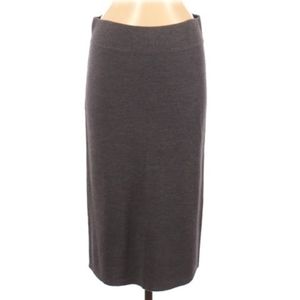 TU Talbot's dark grey merino wool skirt size Me